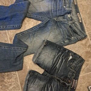 Size 9/10 One Pair Of Women Shorts And One Pair Of Women's Jeans Both For 25